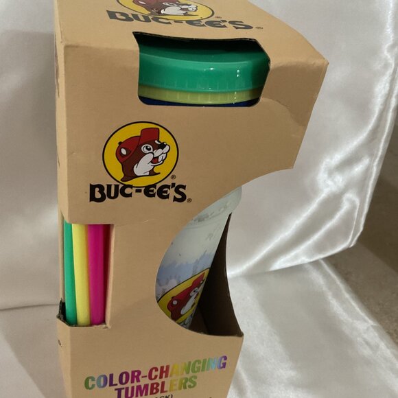 Buc-Ees Color-Changing Tumblers (5 Pack) With Lids & Straws 25 Oz BPA-Free Reusa - Picture 3 of 6